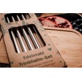 Stainless Steel Drinking Straws 4 Set & cleaning brush » Tindobo