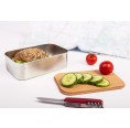 Picnic Lunchbox stainless steel + beechwood cutting board lid - Tindobo
