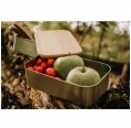 Picnic Lunchbox stainless steel + beechwood cutting board lid - Tindobo