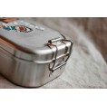 Kids Stainless Steel Lunch Box indigenous cartoon with snap lock » Tindobo