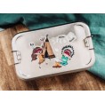 Kids Stainless Steel Lunch Box indigenous cartoon, size L » Tindobo