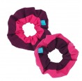 Bicoloured Scrunchies Organic Cotton Jersey Aubergine/Pink » bingabonga