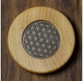 Magnets Flower of Life, stainless steel & beech wood