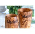 Olive Wood Cup - mug large with engraving » D.O.M