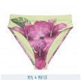 Mix & Match Recycled High Waist Bikini Briefs Tropical Flower pink/green » earlyfish