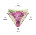 Tropical Flower pink/green recycled high-waisted Bikini Briefs SPF 50+ » earlyfish