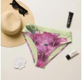 Tropical Flower recycled high-waisted Bikini Bottoms pink/teal» earlyfish