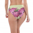Back view - Women's High Waist Bikini Briefs Tropical Flower pink/green » early fish