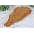 Olive Wood Serving Board with Handle, straight edges | D.O.M. 