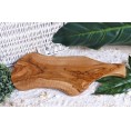 Olive wood serving board rustic natural shape with handle 30-34 cm