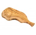 Olive wood serving board rustic natural shape with handle 36-39 cm