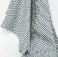 3 Guest Towels DIAMOND Blue Organic Linen » nahtur-design