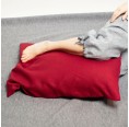Eco-friendly Side Sleeper Pillow – Spelt Husks & Linen Pillowslip red » nahtur-design