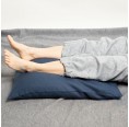 Eco-friendly Vein Pillow – Spelt Husks & Linen Pillowslip blue » nahtur-design