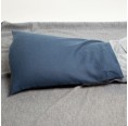 nahtur-design Organic Vein Pillow – Spelt Husks & Linen Pillowslip blue