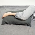Eco-friendly Vein Pillow – Spelt Husks & Linen Pillowslip anthracite » nahtur-design