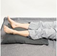 Eco-friendly Vein Pillow – Spelt Husks & Linen Pillowslip anthracite » nahtur-design
