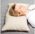 Organic Neck Support Pillow 2 chambers & natural linen pillowcase » nahtur-design