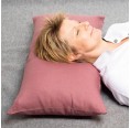 Organic Neck Support Pillow 2 chambers & lilac linen pillowcase » nahtur-design