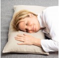 Organic Wool Pillow in quilted Cover & Linen Pillowcase natural » nahtur-design