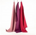 Linen Plain Tea Towel Set of 3 – Lilac & Berry & Red