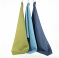 Linen Plain Tea Towel Set of 3 – Moss & Light Blue & Blue