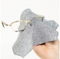 Blue Grey Organic Linen Eyeglasses Cleaning Cloths » nahtur-design
