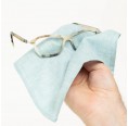 Mint Green Organic Linen Eyeglasses Cleaning Cloths » nahtur-design