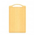 Large beech wood cutting board with juice rim & handle | Biodora