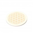 Flower of Life - Round Diatomaceous Earth Coaster » Small Greens