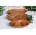 Olive Wood Bowls, oval, various lengths 3-part | D.O.M.