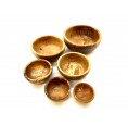 D.O.M. Olive Wood Serving Bowls, 6 pieces