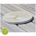 Round Diatomaceous Earth Coaster Tree of Life » Small Greens