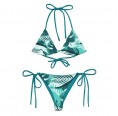 Triangle Bikini made from rPET Monstera print » earlyfish