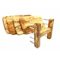 Olive Wood Holder for Cutting Boards with 4 Boards