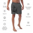 earlyfish Recycled Men’s Swim Shorts Anthracite-striped & Anchor Print