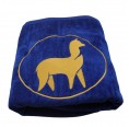 Bath Towel Royal Blue OEKO-TEX® cotton with Alpaca Embroidery