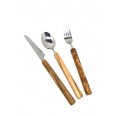 Olivenholz erleben - Cutlery Stainless Steel with Olive Wood Handle