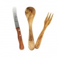 Olive Wood Breakfast Cutlery incl. Schwertkrone Knife | D.O.M.