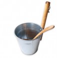 Sauna Accessory: Metal Bucket 3 L without Olive Wood Ladle | D.O.M. 