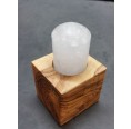 Crystal Deodorant Stick with safekeeping cube olive wood by D.O.M.