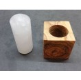 D.O.M. Crystal Deodorant Stick with safekeeping cube olive wood