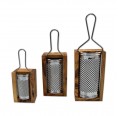 Stainless Steel Cheese Grater with Olive Wood Storage Container » D.O.M.