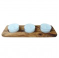 Olive Wood Candle Holder TRIO | D.O.M.