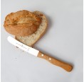 German-made Bread Roll Knife Stainless Steel & Olive Wood | D.O.M.