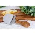 Cheese Board with Cheese Slicer, Olive Wood, Handle turned | Olivenholz erleben