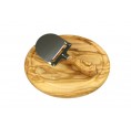 Olive wood Cheese Board with Cheese Slicer, handle turned | Olivenholz erleben
