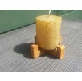 Olive Wood Candle Holder for pillar candles|  D.O.M.