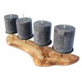 Olive Wood Candleholder ADVENT RUSTIC | D.O.M. 