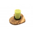 Olive Wood Heart Design Candle Holder » D.O.M.